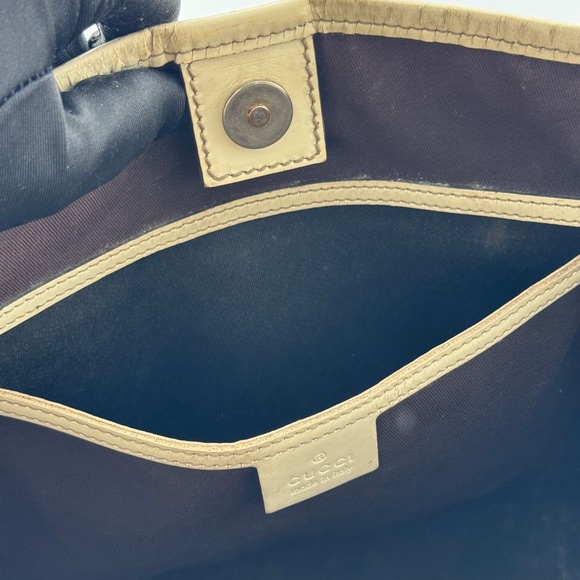 Gucci GG Supreme Canvas Tote Bag with Leather Trim - Picture 10 of 13